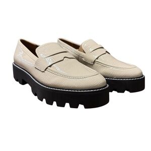 🤍 Franco Sarto Balin Cream Lug Sole Penny Loafers 🤍